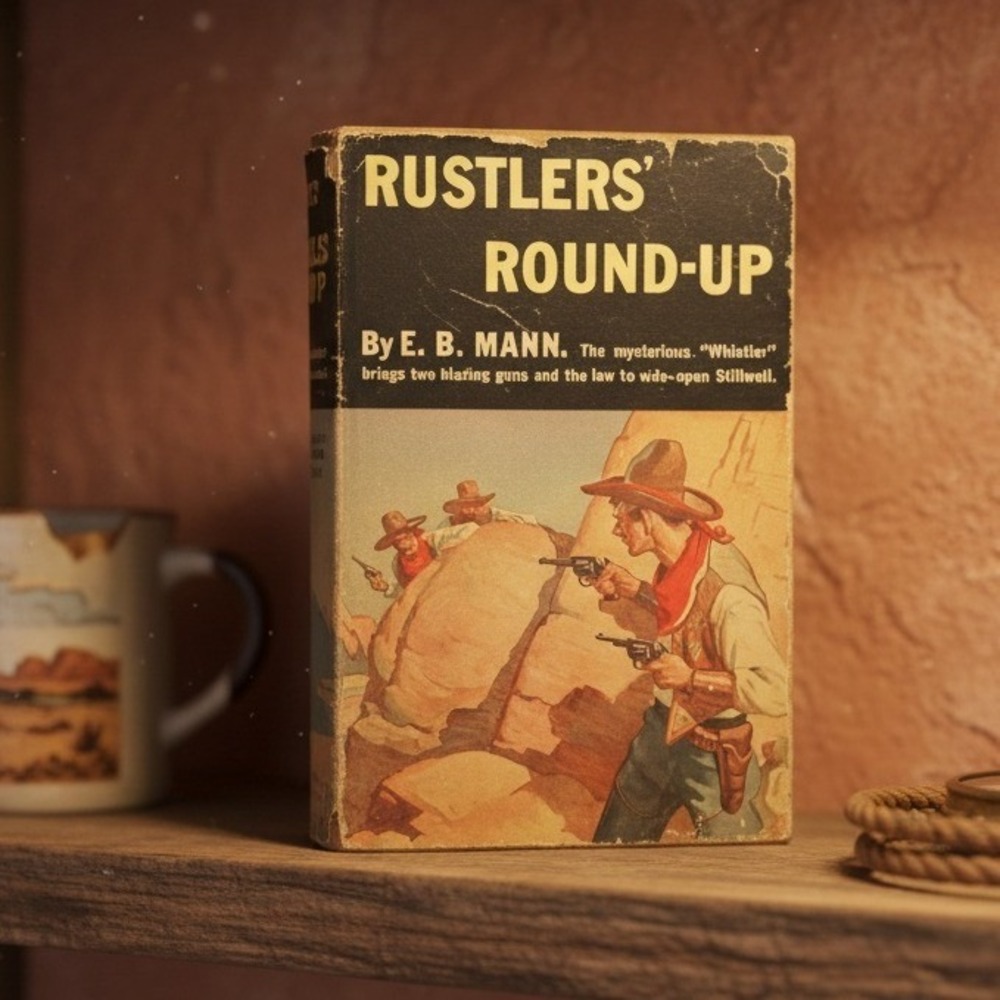 Rustlers' Round-Up E.B. Mann 1945 Triangle Books Western The Whistler Vintage